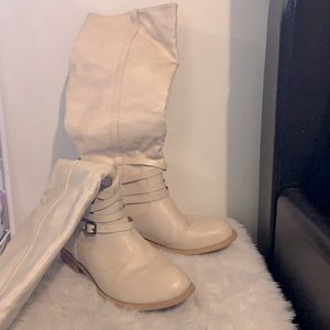 Plain Jane cream boots